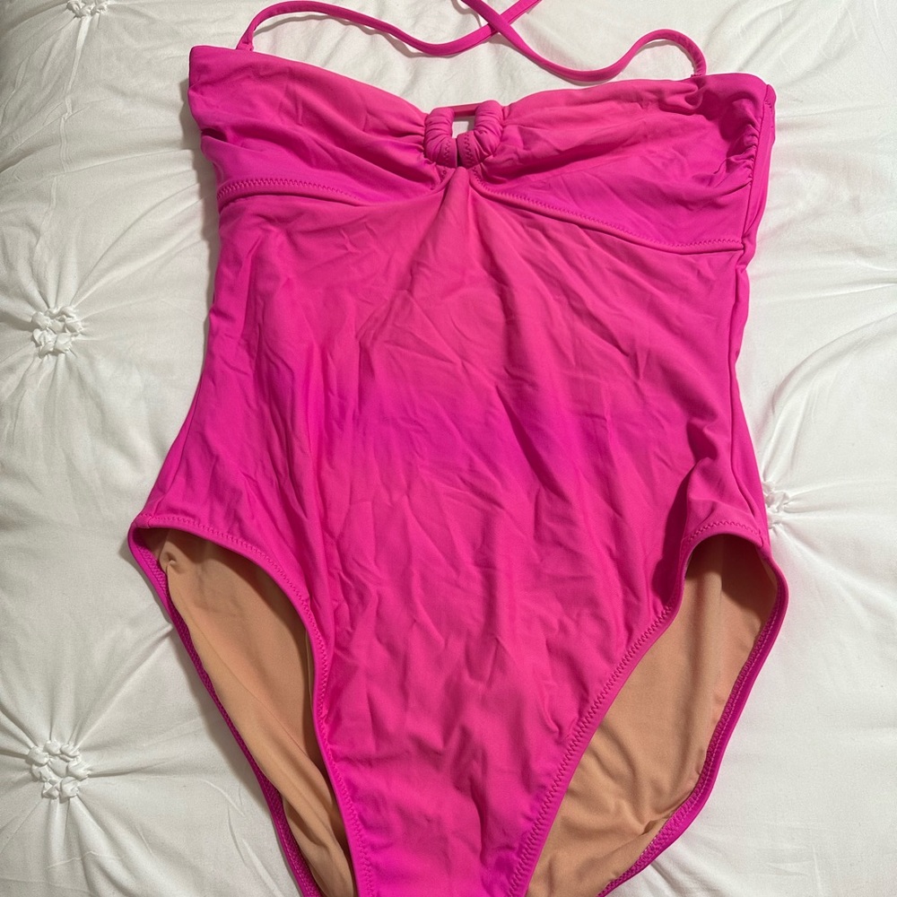 J Crew one piece pink bathing suit 👙